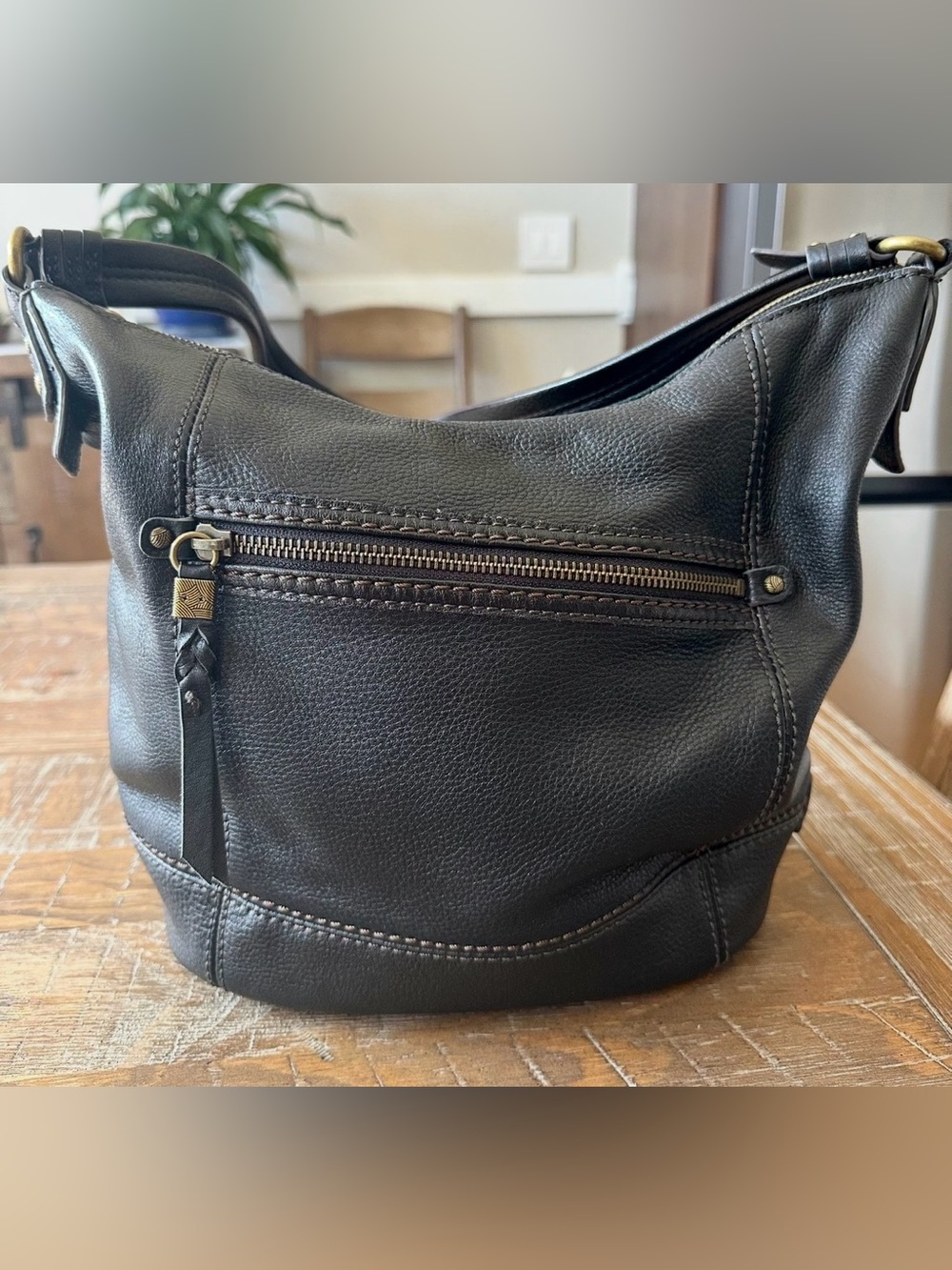 The Sak Classic Black Leather Hobo Bag